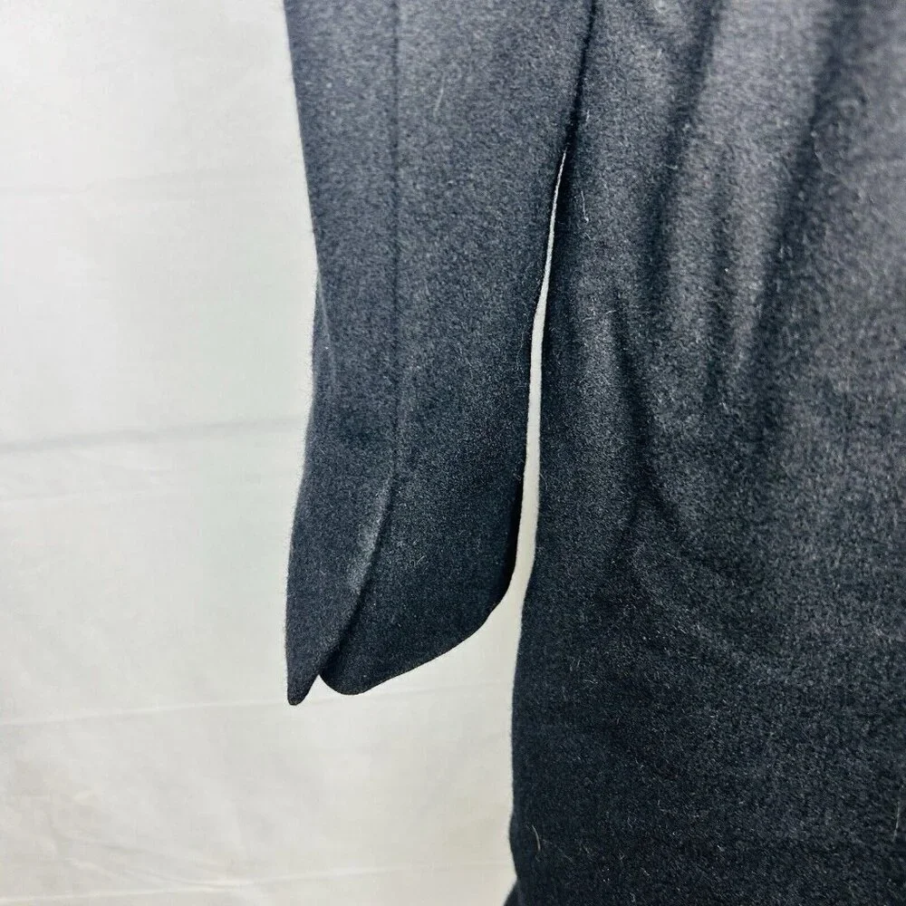 Banana Republic Wool Blend Long Black Dress Coat Women's Size S